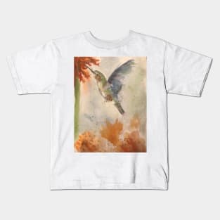 Watercolor hummingbird Kids T-Shirt